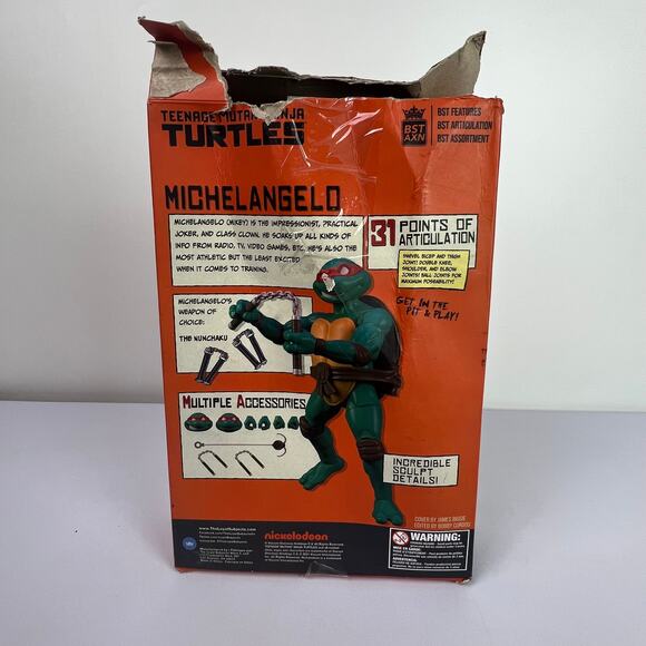 Teenage Mutant Ninja Turtles BST AXN Best of Michelangelo Figure Damaged Box - Picture 14 of 16